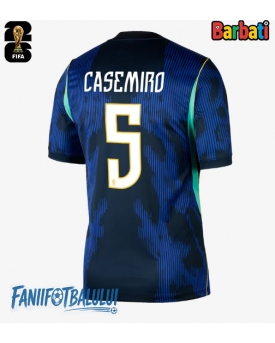 Brazilia Casemiro #5 Tricou Fotbal Replică Mondial 2026 Barbati Deplasare